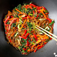 Japchae (Korean Glass Noodles)
